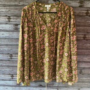 Jessica Simpson Women's Floral Long-Sleeved Blouse Size L‎